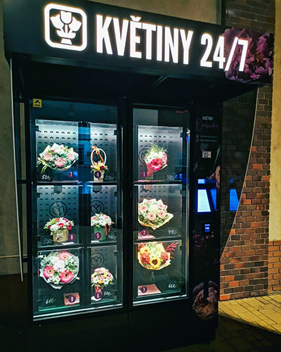 Flower vending machine in Ostrava