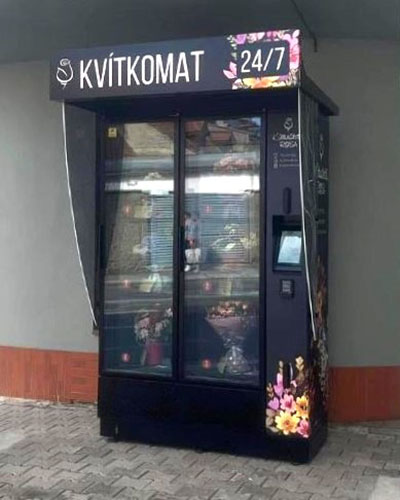 Flower vending machine in Vysoké Mýto