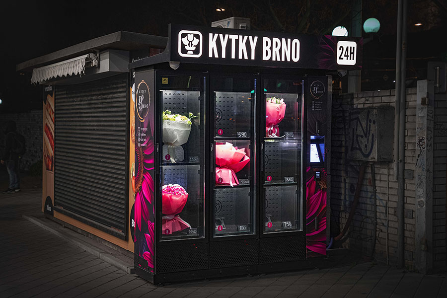 Flower vending machine Kytky Brno