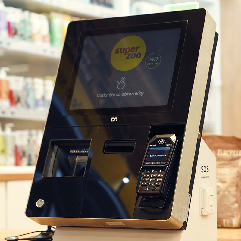 Self-service cash desk in Super zoo